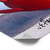 Poster Teapot rouge & Teapup (Coin)