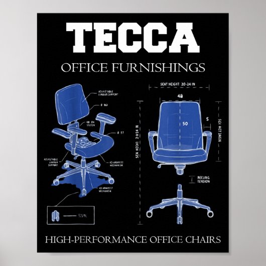 Poster Tecca Office Furnishings - High Performance Chairs (Devant)