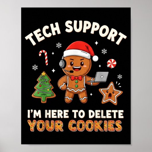 Poster Tech Suprt Christmas Cookies Women Men Funny Chris (Devant)
