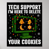 Poster Tech Suprt Delete Your Cookies Men Ugly Christmas  (Devant)