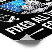 Poster Tech Suprt Design For Men, Boys, Dad. Funny Meme  (Coin)