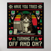 Poster Tech Suprts Cat Engineer Computer Ugly Christmas S (Devant)