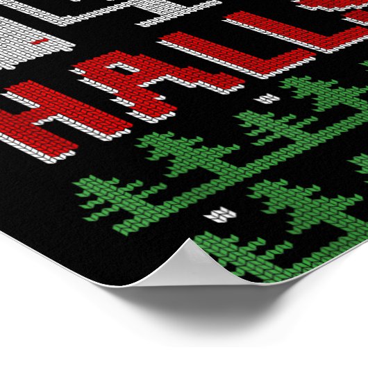 Poster Tech The Halls Ugly Computer Geek Festive Christma (Coin)