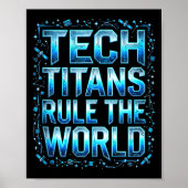 Poster Tech Titans Rule Funny Big Technology Satire Wer G (Devant)