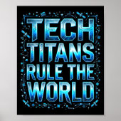 Poster Tech Titans Rule Funny Big Technology Satire Wer G (Devant)