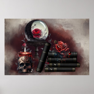 Poster Técherie   Articles magiques Spellbooks et Crystal