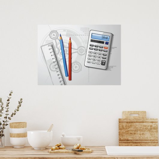 Poster Technical Drawing Office Supplies (Cuisine)