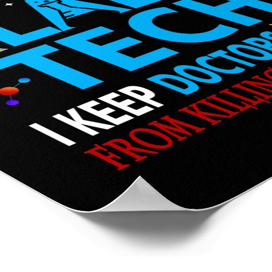 Poster Technicien de laboratoire Médicale Lab Tech (Coin)