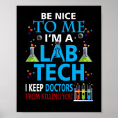 Poster Technicien de laboratoire Médicale Lab Tech (Devant)