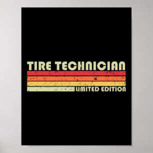 Poster Technicien de pneu Drôle de titre de profession d'