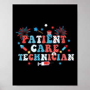 Poster Technicien de soins aux patients de feux d'artific
