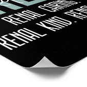 Poster Technicien en dialyse Infirmière Infirmière Rein É (Coin)