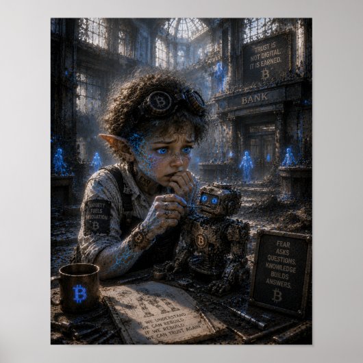 Poster Technicien en Excitement / Robotique / Banque (Devant)