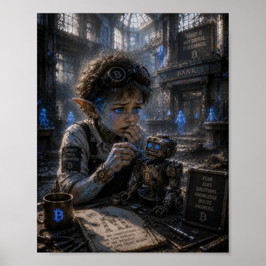 Poster Technicien en Excitement / Robotique / Banque (Devant)