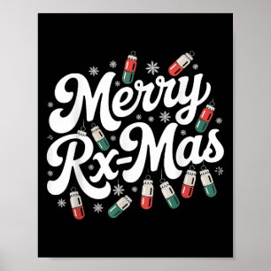 Poster Technicien en pharmacie Noël Pharmacien Pharmacie
