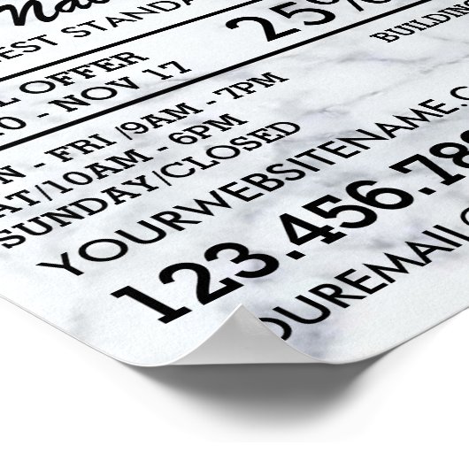 Poster Technicien moderne branché de clous en marbre, Sal (Coin)