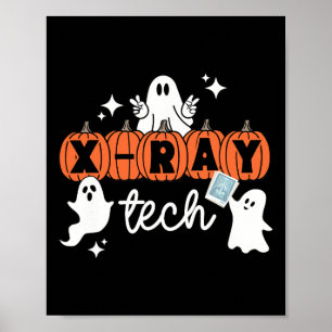 Poster Technicien technique Halloween Squad Xray Citrouil