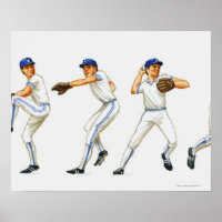 Technique de lancer de base-ball, image multiple