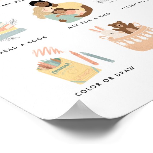 Poster Techniques de calme Sentiments Émotions Classique (Coin)