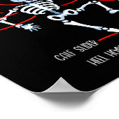 Poster Techniques de squelette d'anatomie de Jiu Jitsu br (Coin)