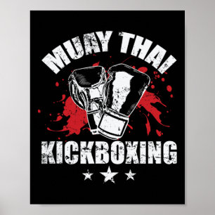 Poster Techniques traditionnelles de Muay Thai Kickboxing