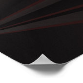 Poster techno futuriste Abstrait en polygone noir (Coin)