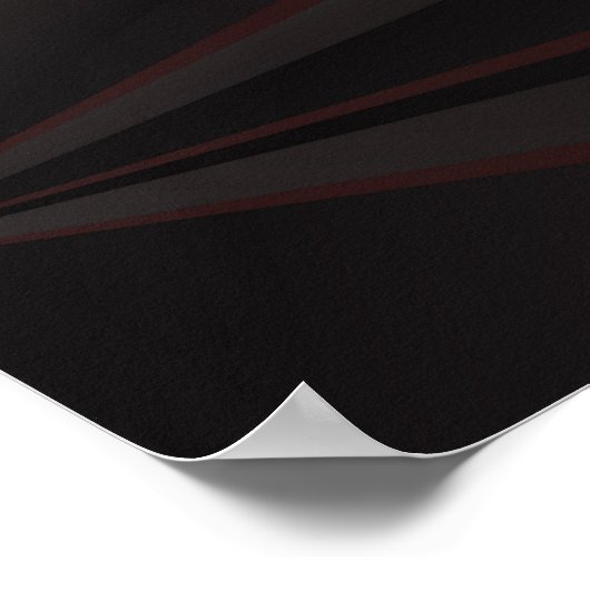 Poster techno futuriste Abstrait en polygone noir (Coin)