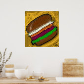 POSTER TECHNO HAMBURGER (Cuisine)