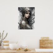Poster Techno Traces : Machine Femme (Cuisine)