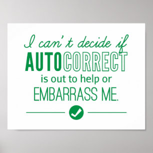 Poster Technologie de correction automatique m'embarrasse