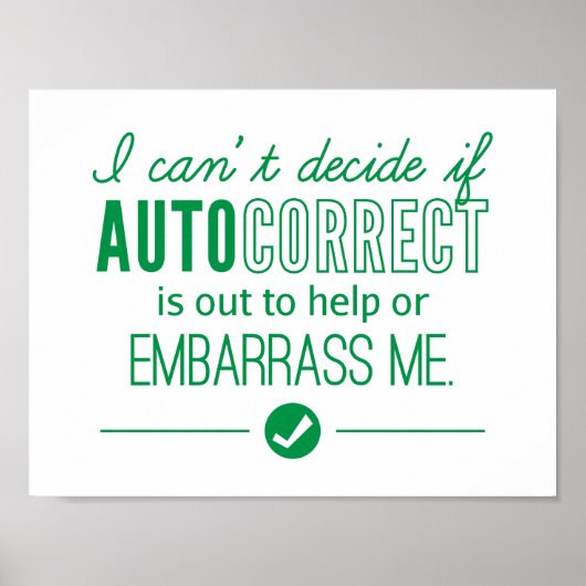 Poster Technologie de correction automatique m'embarrasse (Devant)