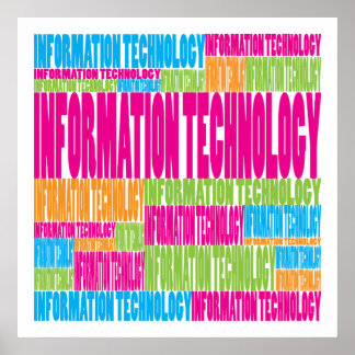 Poster Technologie de l'information colorée