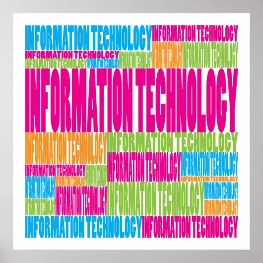 Poster Technologie de l'information colorée (Devant)
