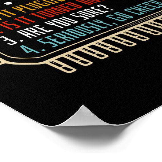 Poster Technologie de l'information Tech Assistance techn (Coin)