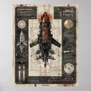 Poster Technologie de schéma d'infographie hyperréelle av