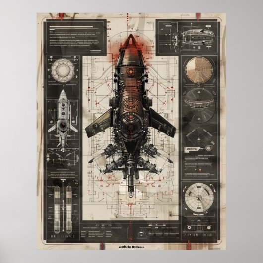 Poster Technologie de schéma d'infographie hyperréelle av (Devant)