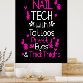 Poster Technologie Nail Avec Tatouages (Cuisine)