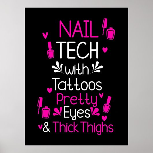 Poster Technologie Nail Avec Tatouages (Devant)