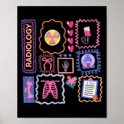 Poster Technologue Xray Tech Technologiste radiologique (Devant)