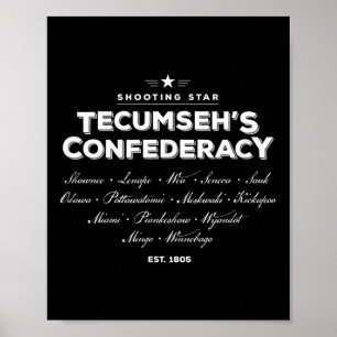 Poster Tecumseh Tenskwatawa Tippecanoe Lenape Miami Wyand