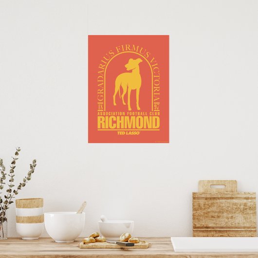 Poster Ted Lasso | AFC Richmond Gold Arched Logo (Cuisine)