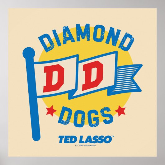 Poster Ted Lasso | Diamond Chiens Pennant Graphisme (Devant)
