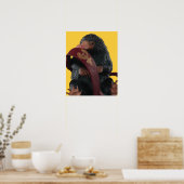 Poster Teddy Avec Cravate Graphique (Cuisine)