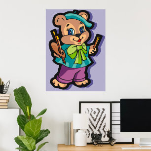 Poster Teddy Bear Artiste