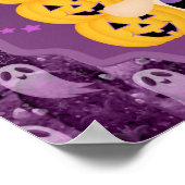 Poster Teddy Bear avec Cauldron - Happy Halloween (Coin)