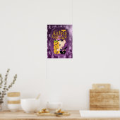 Poster Teddy Bear avec Cauldron - Happy Halloween (Cuisine)