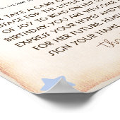 Poster Teddy Bear baby shower heure Capsule Jeu signe (Coin)