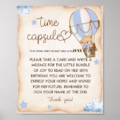 Poster Teddy Bear baby shower heure Capsule Jeu signe (Devant)