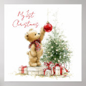 Poster Teddy Bear Baby's First Christmas (Devant)