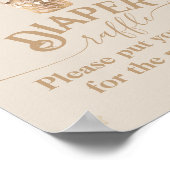 Poster Teddy Bear Balloon Baby shower de couche tombole (Coin)